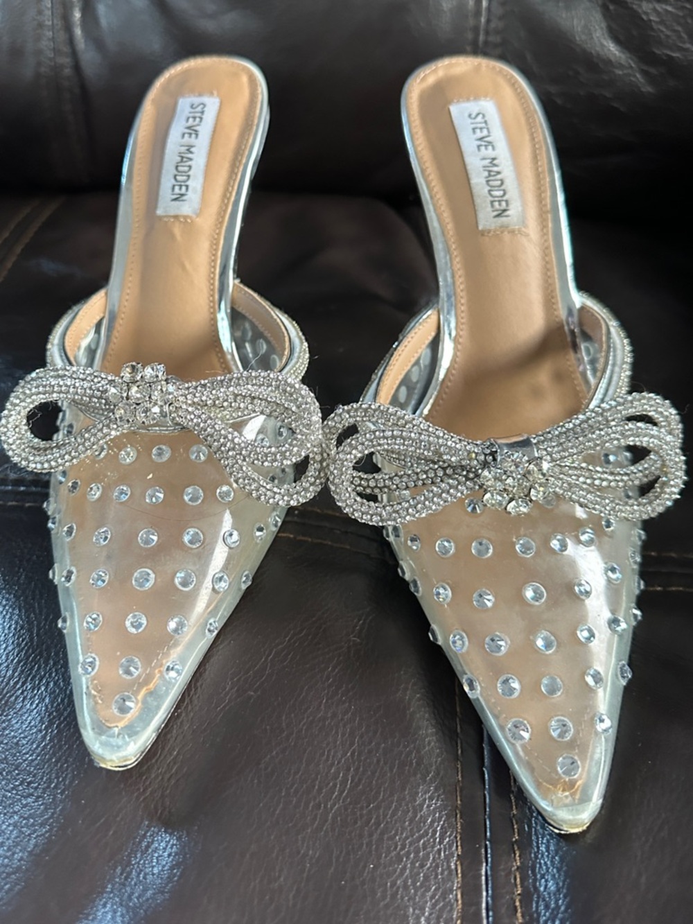 Steve Madden Renae Silver Mule Pumps